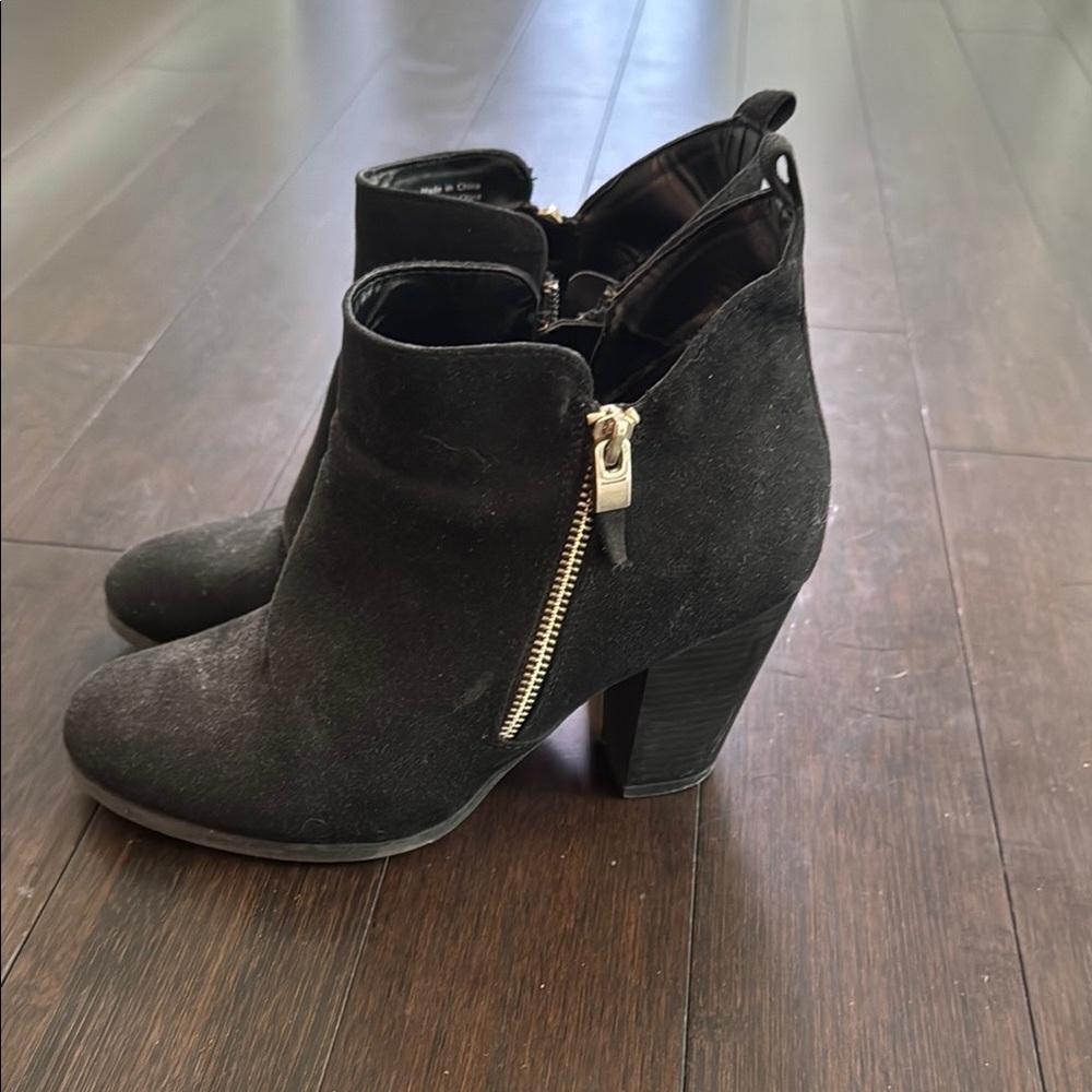 Call it Spring Black Suede Ankle Boots